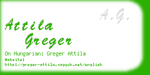 attila greger business card